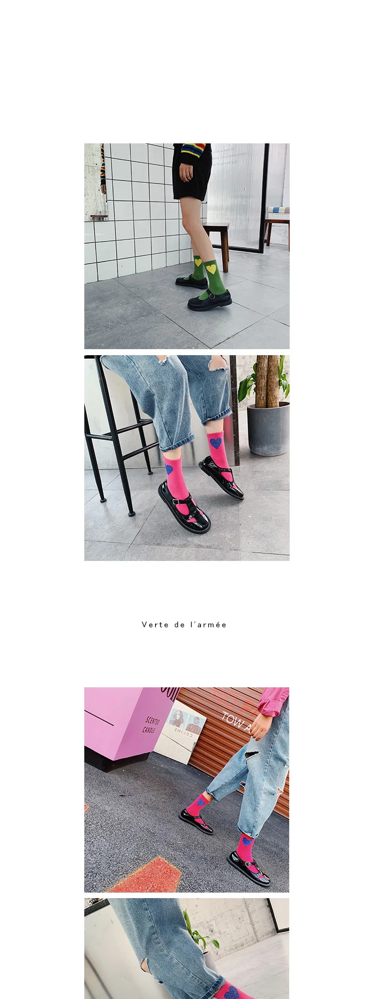 SP&CITY японская модная модель в стиле «любящее сердце» короткие носки женские Харадзюку контракт Цвет носки до лодыжки хипстер искусство низкая милые носочки голени носки