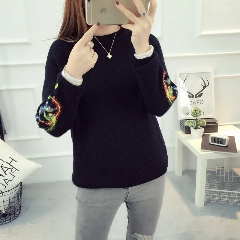 

DANJEANER Fashion 2019 Women Autumn Winter Sweater Pullovers Casual Warm Long Sleeve Female Knitted Sweaters Pullover Sweater