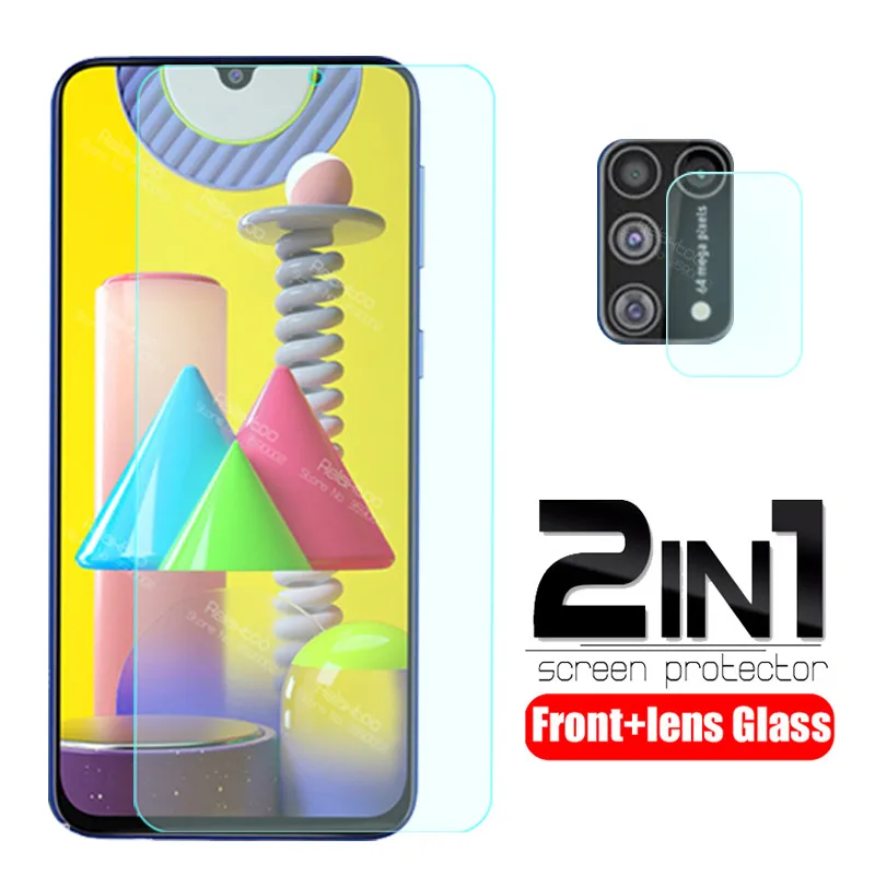 

2 in 1 camera lens tempered Glass For samsung Galaxy m31 m315F sm-m315F screen protector protective Film For samsung m31 glass