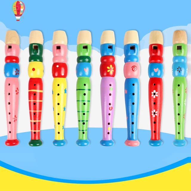 6-Hole Wooden Kid Musical Instrument Early Education Develop Recorder Woodwind Musical Educational Toy for Children Gift 2