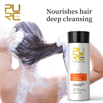 PURC purificante Shampoo trattamento per capelli alla cheratina pulizia profonda lisciante lisciante cura dei capelli bellezza Health100ml