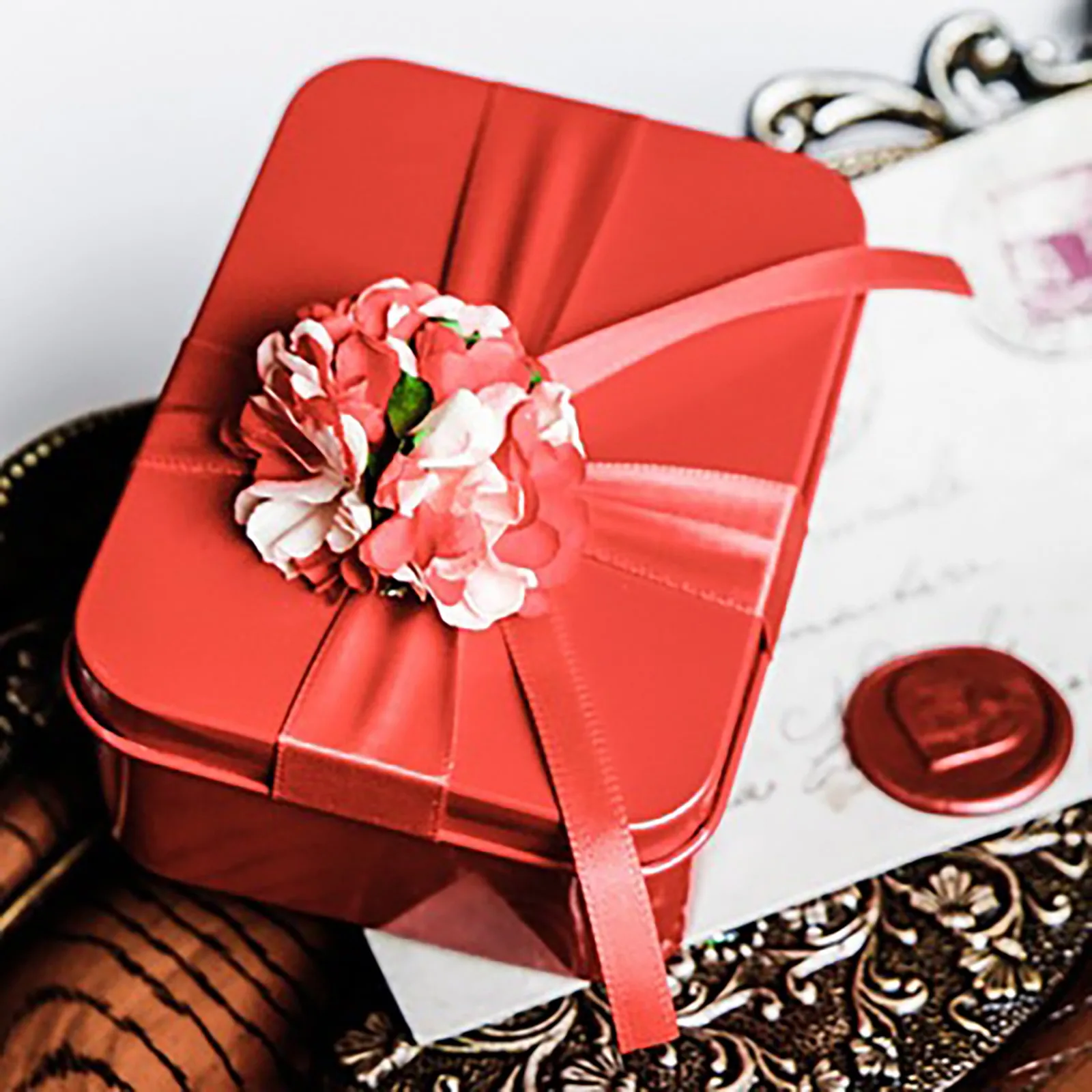Retro Wax Seal Stamp Sealing Wax Seal Set Love Heart Wood Stamp Kits Replace Coppers Head Sollos Stempel Tools Post Decor 5G