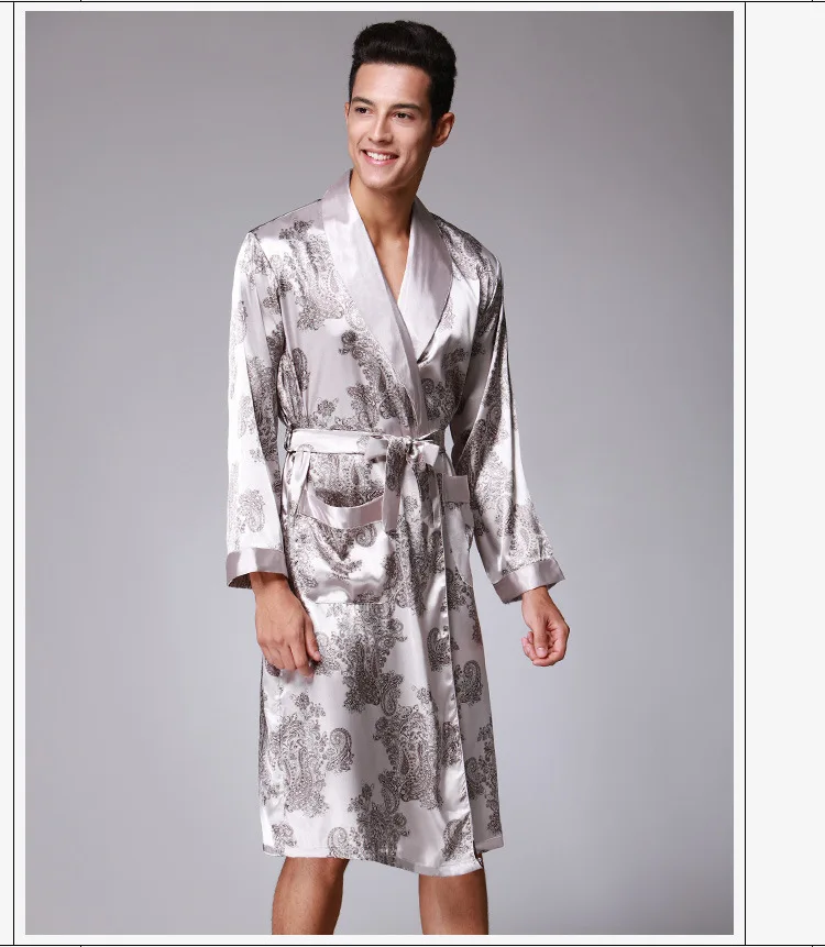 Новое поступление, китайская мужская одежда с отложным воротником, кафтан, халаты, китайский мужской халат, традиционная Мужская одежда для сна, ночное белье, кимоно