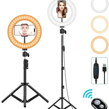 LED Photography Fill Lighting with Tripod Stand Camera Photo Studio Circle Led Selfie Ring Light Phone Lamp Video  Youtube