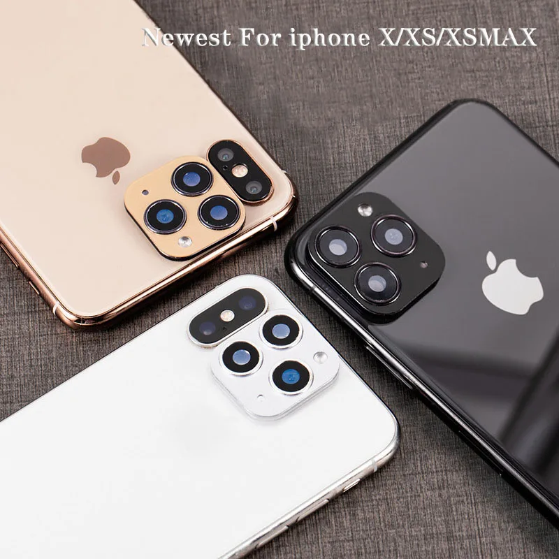 IPhone X XS XSmax saniye değişimi 11 PRO MAX yeni Metal alüminyum kamera  Lens çantası etiket tam koruyucu kapak - AliExpress