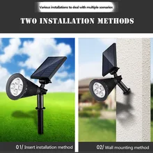 Солнечный свет газон свет cob водонепроницаемый IP65 лампа Спайк прожектор используется для наружной стены сада Газон Путь освещение двора D4