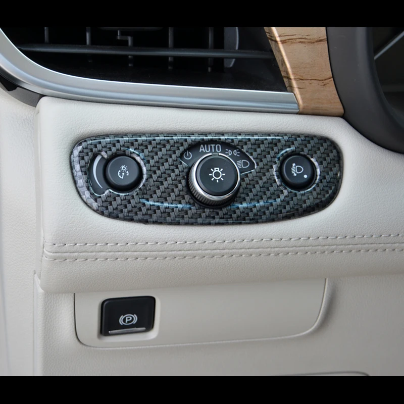 ABS-Matte-For-Opel-Mokka-Buick-Encore-4X4-2016-2017-2018-Car-Headlamps-Switch-panel-cover