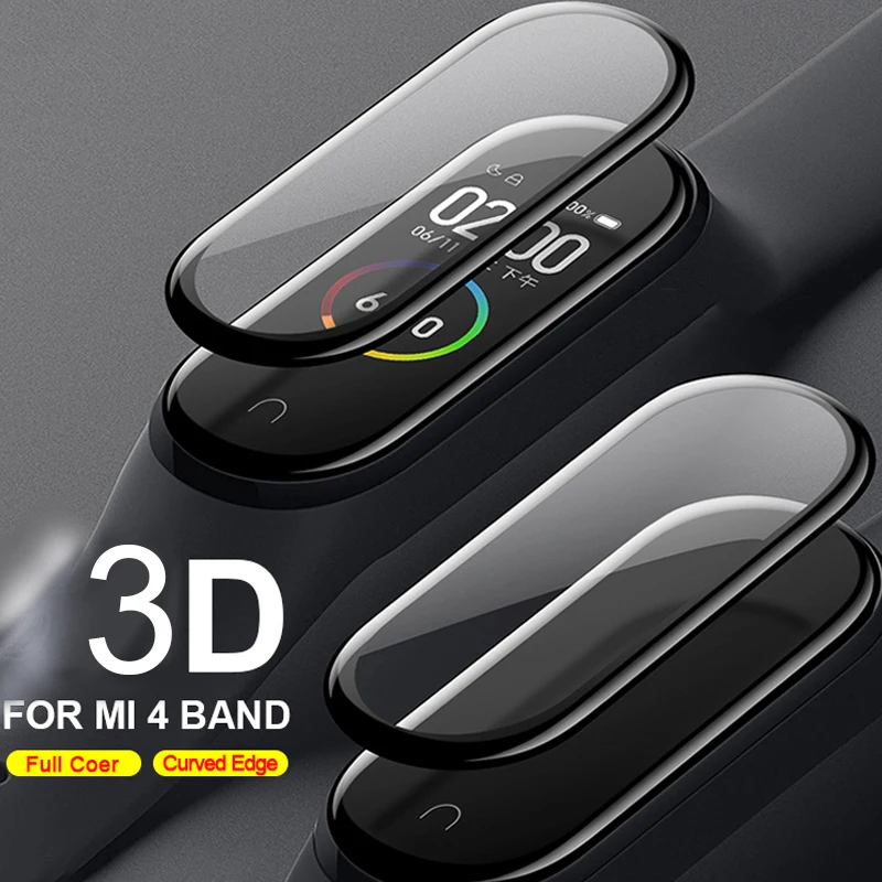 Защитное 3d-стекло Mi Band 5 4 для Xiaomi закаленное стекло устойчивая к царапинам