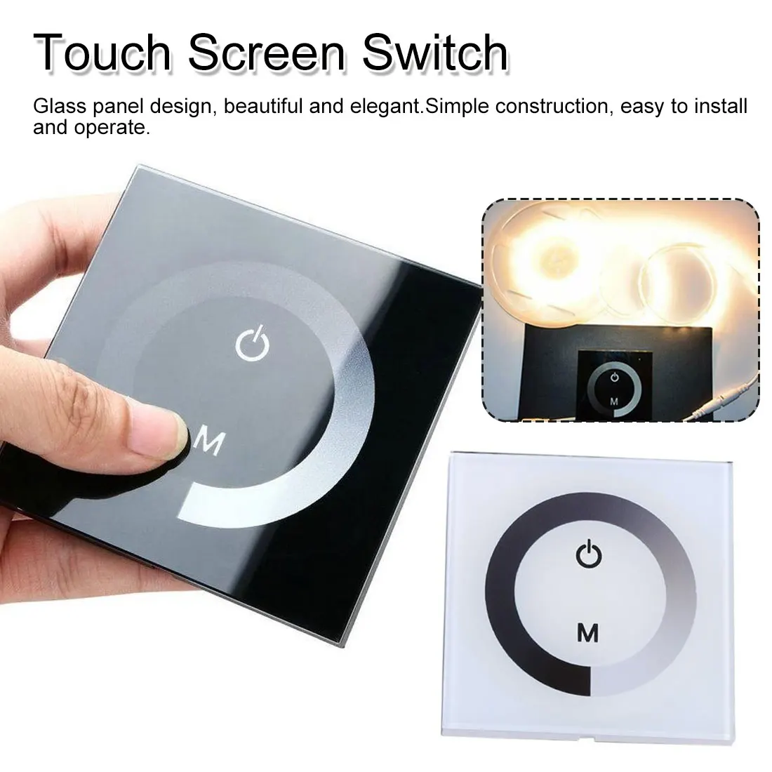 

RGB/RGBW DC12V-24V single color wall mounted Touch Panel Controller glass panel dimmer switch Controller for LED RGB Strips lamp