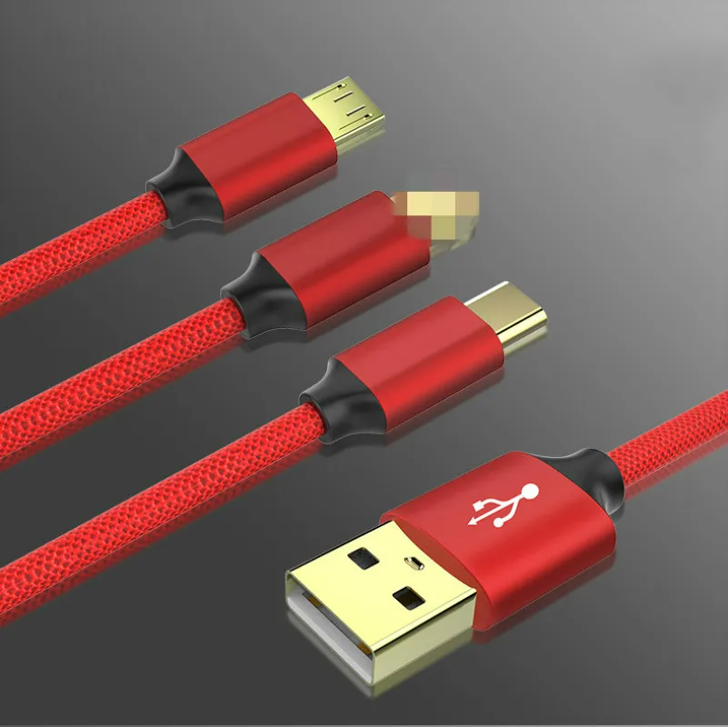 USB кабель для передачи данных для iPhone XS X 8 7 6 быстрая зарядка Зарядное устройство 3 в 1 микро USB кабель для Android USB Type C мобильные телефонные кабели для Samsung S9