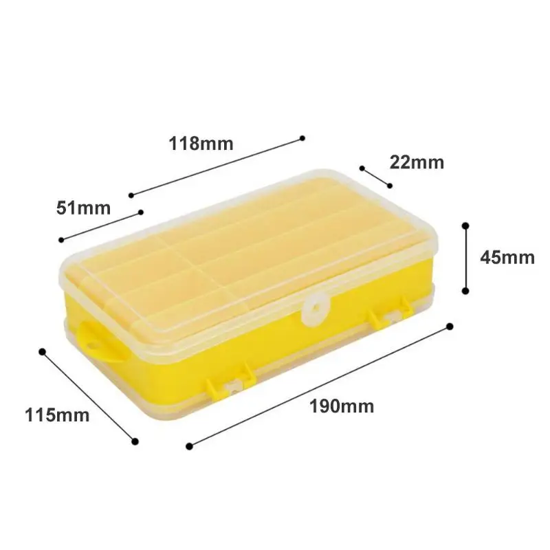 Portable PP Material Double-sided Thicken Outdoor Fishing Rod Bait Fly Box