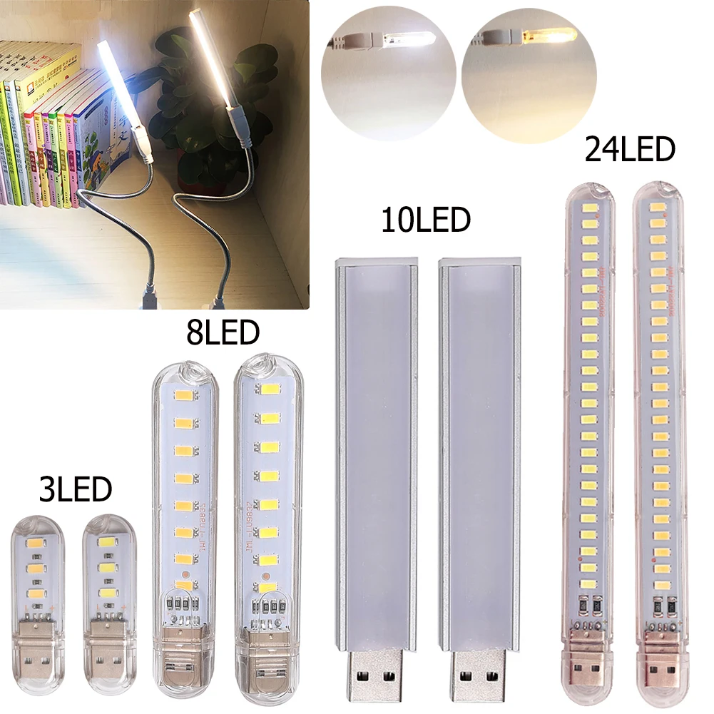 

USB Color Power LED Night Light Lamp Bead Power Lamp Flexible Table Lamp Study Reading Bedside Bedroom Book Light Illumination