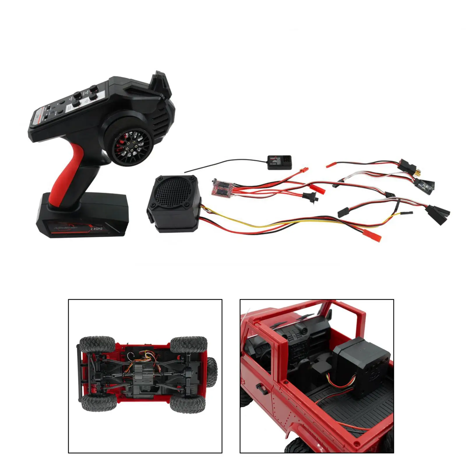 RC Car Engine Sound Simulated Module Set Simulator w/Remote controller for 1/5 1//8 1/10 1/16 RC Model for WPL B14 B14K B24 B24K