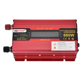 US 600W Car LCD Power Inverters DC 12V to AC 110V Modified Sine Wave Converters US 600W Car LCD Power Inverters DC 12V to AC 110V Modified Sine Wave Converters