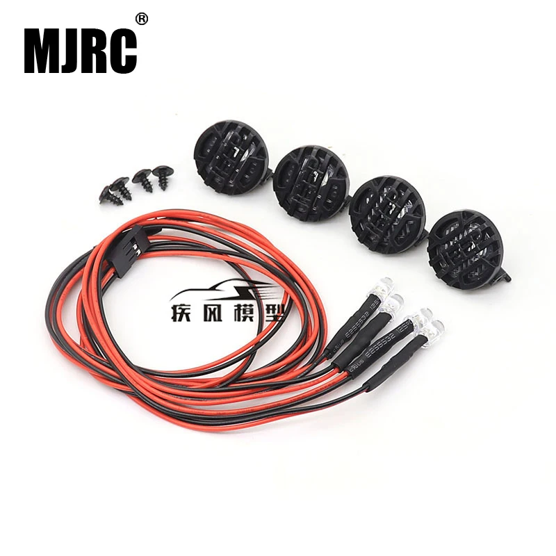 

MJRC RC Car 4 Round LED Shade for 1:10 RC Tracked Axial SCX10 90046 Traxxas TRX4 Tamiya CC01 D90 TF2 MST HPI 90053 90028 RR10