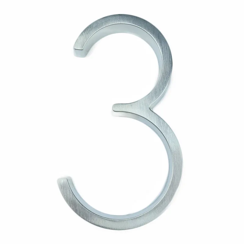 12Cm Argento Numero Civico Segno #0-9 Lettere Dell'Alfabeto 5 Pollici. Segnaletica Numeri Porta Casa Indirizzo Esterno Numeri Vista