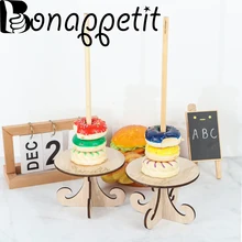1 шт., кухонный деревянный стеллаж для хранения пончиков, сделай сам, пончики, стенд, Пончик, настенный дисплей, держатель, для свадьбы, дня рождения, вечеринки, Декор, Пончик, подставка