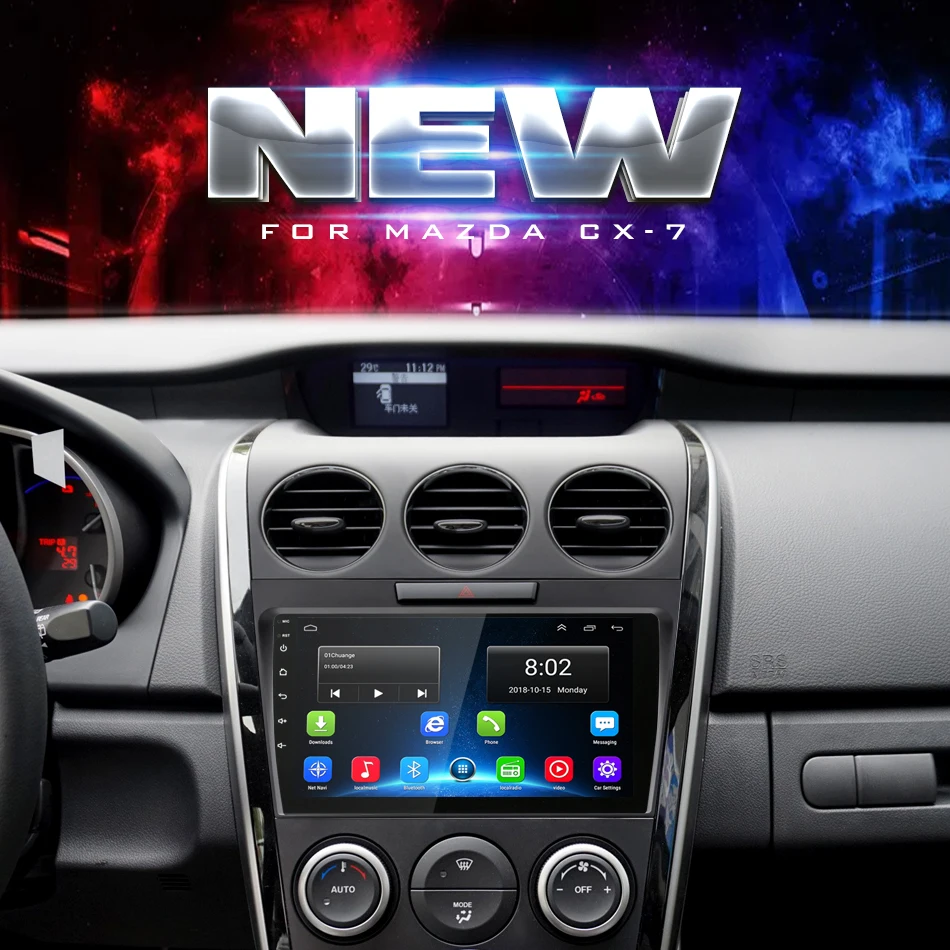 Clearance 2DIN 9" Android 8.1 4G NET Car GPS Navigation Radio Multimedia Player For MAZDA CX-7 cx7 cx 7 2008-2015 RDS HiFi 36EQ 2 DIN DVD 1