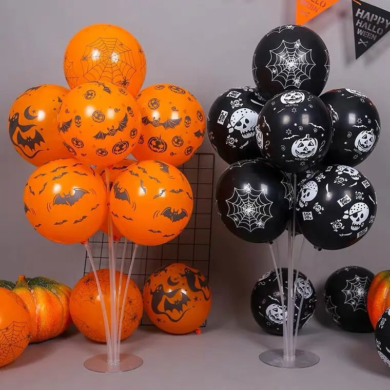 

12inch Halloween Latex Balloons Set Pumpkin Balon Spider Ghost Ballon Boo Happy Halloween Party Decor For Home Baloon 2021