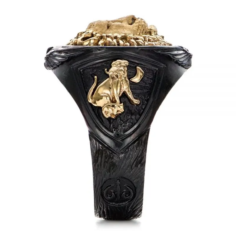 FDLK, уникальное мужское модное черное кольцо, африканские луга, Льва, ювелирные изделия, подарок на день отца, годовщину, банкет, вечерние кольца