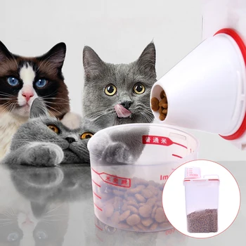 

2500ML Pet Cat Dog Food Storage Plastic Cereal Dispenser Storage Box Kitchen Food Containers For Coarse Cereals Grains