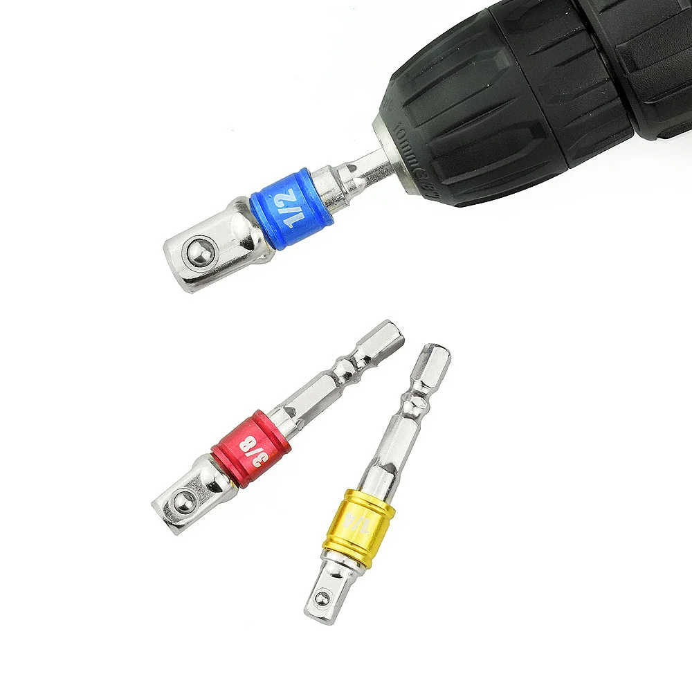 3pcs/set Car Repair Tool Wrench Socket Adapter Adapter Drill Ratchet Power Tool For Car Bicycle Mot