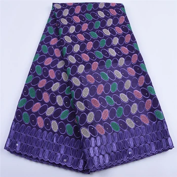 

French Cotton Lace Nigerian Dry Lace Fabric African Lace Fabric Swiss Voile Lace In Switzerland With Stones For Daily Wear A1688