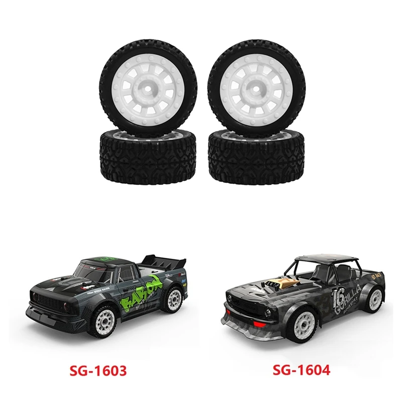 Senmubery 4Pcs RC Car Wheel Tires Tyres for SG 1603 SG 1604 SG1603 SG1604 1/16 RC Car Spare Parts Accessories