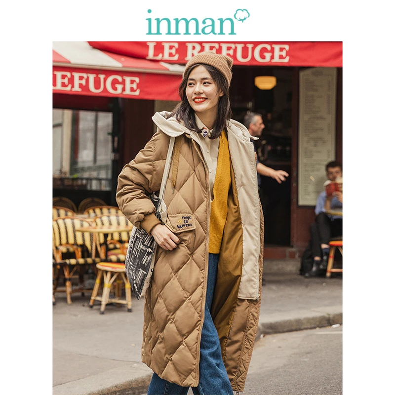 Koop Inman Voorjaar Herfst Winter Minimalisme Alle Matched Stand Up Collar Solid Mode Dunne Warmful Vrouwen Korte Down Jas