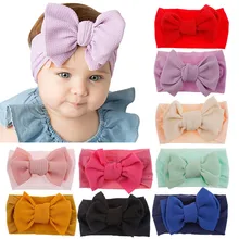 Hot set Toddler Baby Girl Bowknot headband with big bow Stretch Hairband Headwear newborn Grils L1210