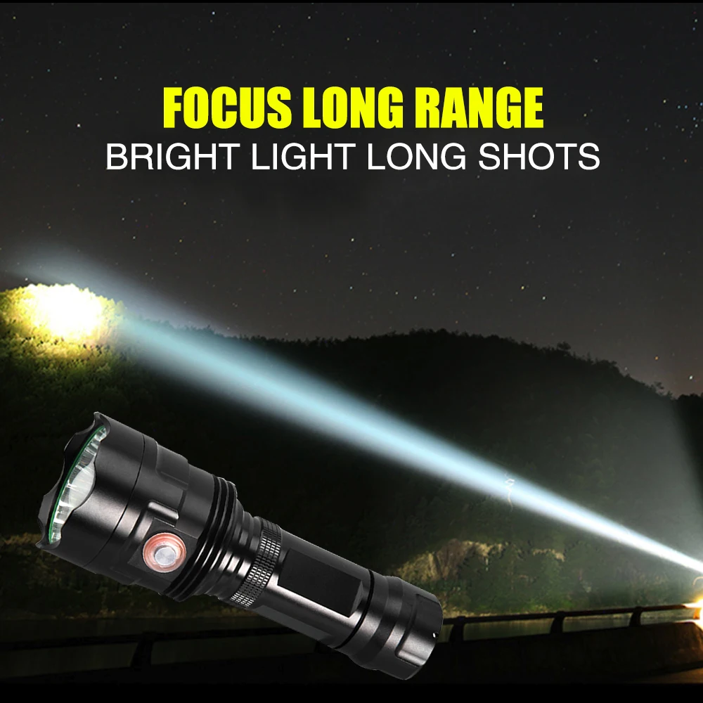 

Long Spotlight Flashlight 3800 Lumens Disaster Prevention Outdoor Searchlight