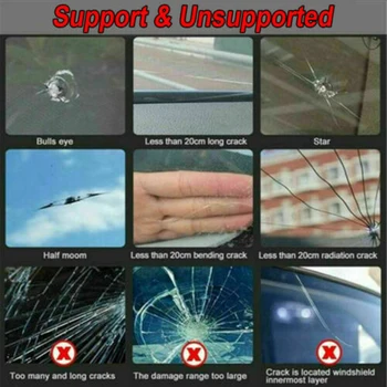 

Automotive Fluid repair Car Windshield Glass Crack Chip Nano Tool.Kit Cured Film