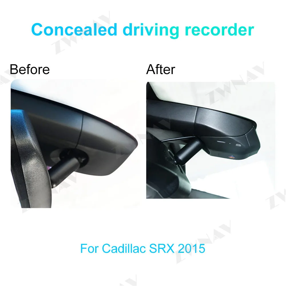 Скрытый HD рекордер для вождения, предназначенный для Candillac SRX 2012- DVR Dash cam Автомобильная фронтальная камера WIfi