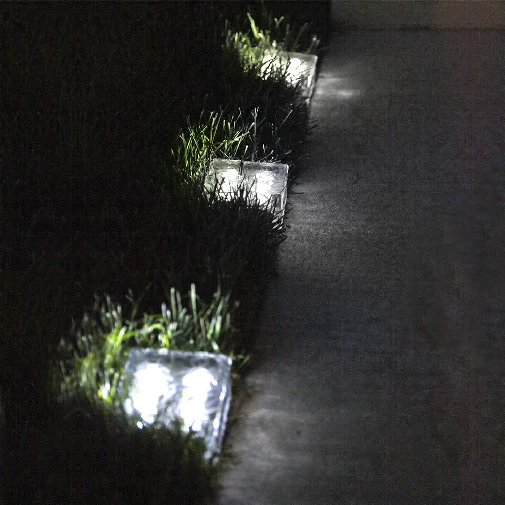 Солнечная энергия Ice Cube IP65 наземная лампа-диск светильник s похороненный светильник безопасности уличный садовый настил экологически чистый светильник