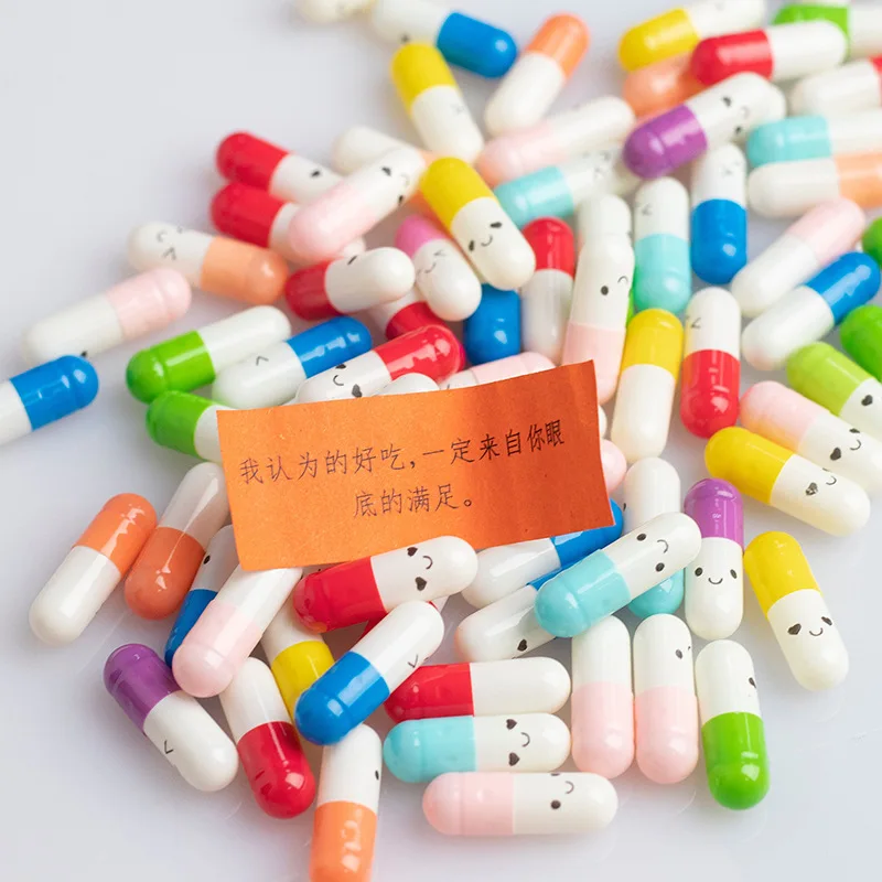 

50Pcs/set Kawaii Mini Emoticon Smile Pill Love Blank Message Capsule Envelope Letter Student Writing Paper
