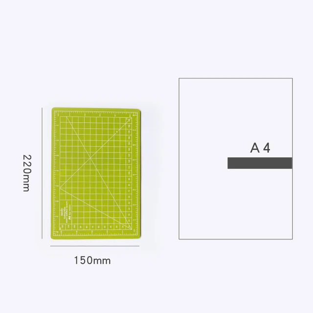 Kawaii creative art pen knife cutting board set small fresh paper cutting pen knife diy hand account tool supplies set Matcha green A5 (pad