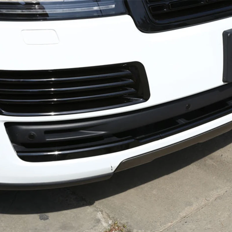 Для Landrover Range Rover Vogue L405 2013- автомобильные аксессуары ABS глянцевый черный Переднее украшение решетки полосы