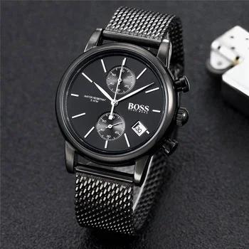 

Luxury Brand quartz women Watches Quartz men Watch Stainless Steel Strap wristwatch classic business dress boss watch 656211