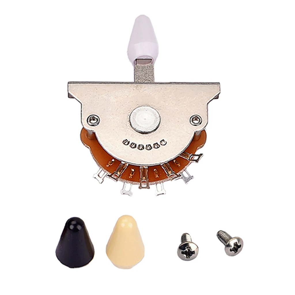 Durable Copper Bass Guitar Replacement 5-way Pickup Selector Switch Toggle Nickel Color