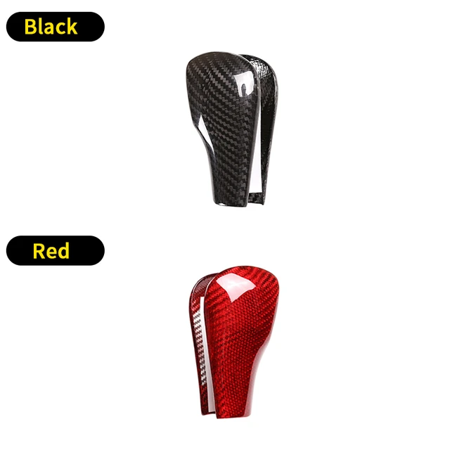 Carbon Fiber Gear Shift Lever Knob Cover Cap Trims For BMW E60 E61