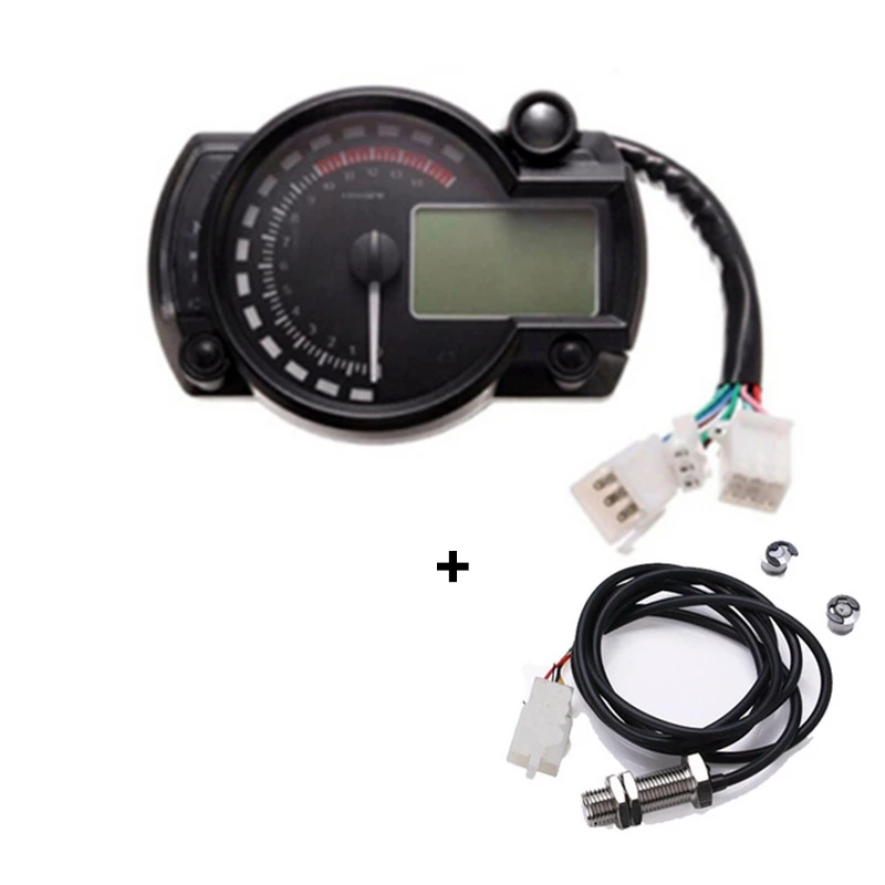 15000rpm modern RX2N similar LCD digital Motorcycle odometer speedometer adjustable MAX 299KM/H - Цвет: with Sensor-A