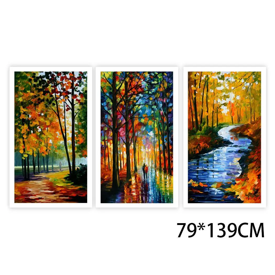 3 шт./компл. красивые бескаркасные картины красочные квадратные Имитация масла 1 x