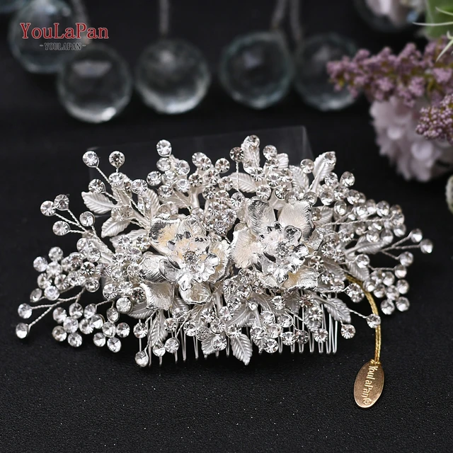 TOPQUEEN HP77 Wedding Tiara Bridal Combs Rhinestone Wedding Headwear Wedding Hair Accessories Bridal Headdress Wedding Hair Comb HP352