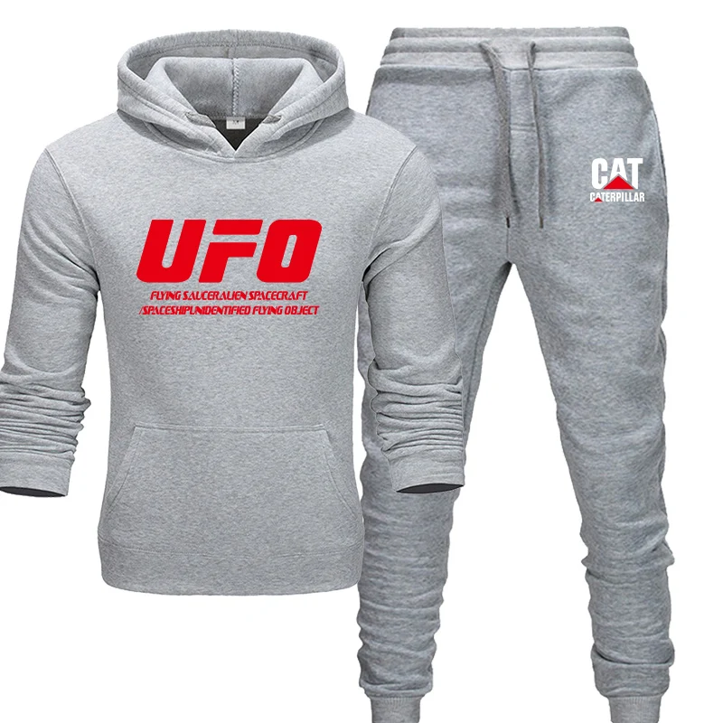 

2019 New Brand Tracksuit Fashion printing Men Sportswear Two Piece Sets All Cotton Fleece Thick Hoodie+Pants Sporting Suit Male