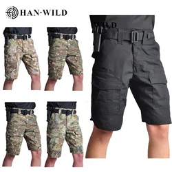 Pantalones cortos tácticos clásicos para hombre, pantalones cortos impermeables mejorados de secado rápido con múltiples bolsillos, para exteriores, caza, pesca, Militar