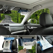 Мультяшная ткань Автомобильная ТКАННАЯ коробка подвесная сумка для хранения для BMW E46 E90 E36 F30 F10 F20 X5 E70 E53 E30 м E87 G30 E92 E91 аксессуары X6 E71