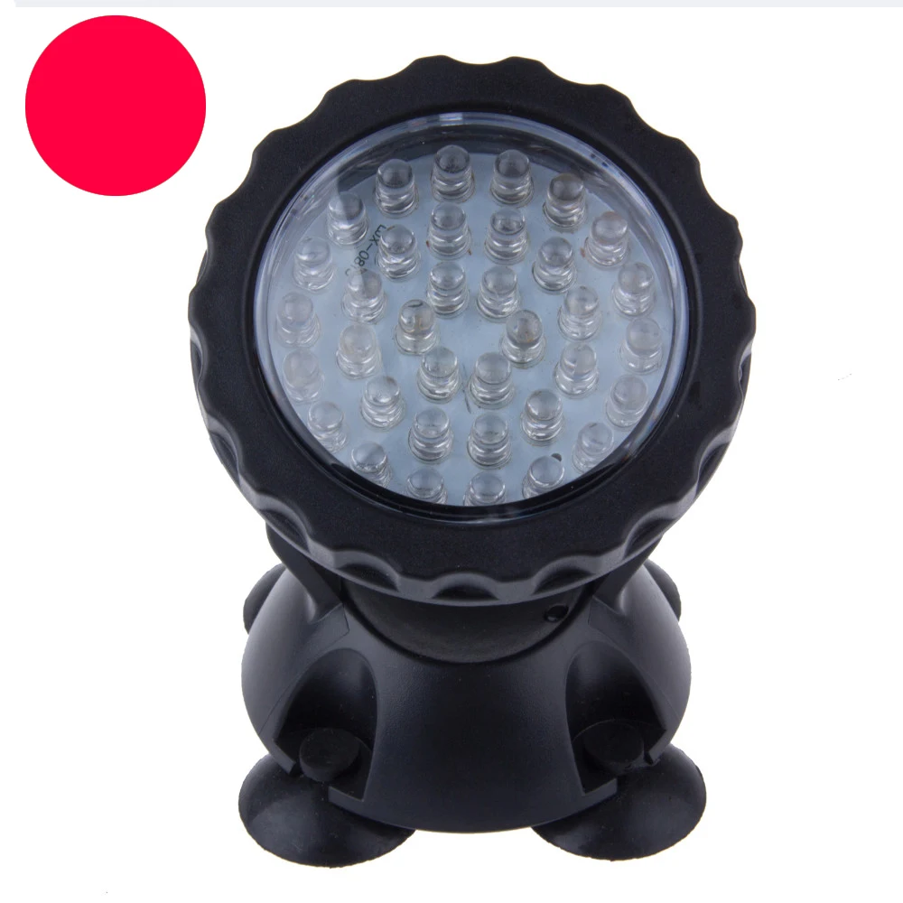 Red Gako 36 LED Underwater Spot Light Highly Waterproofing IP68 Tank and Aquarium Landscape Lights EU US UK SAA Plug - Цвет: Red