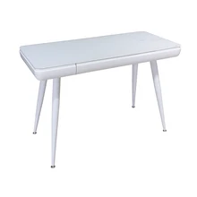 Креативный эргономичный стол, простой современный компьютерный стол из закаленного стекла, Рабочий стол для учебы, стол с умным аудио, письменный стол с USB