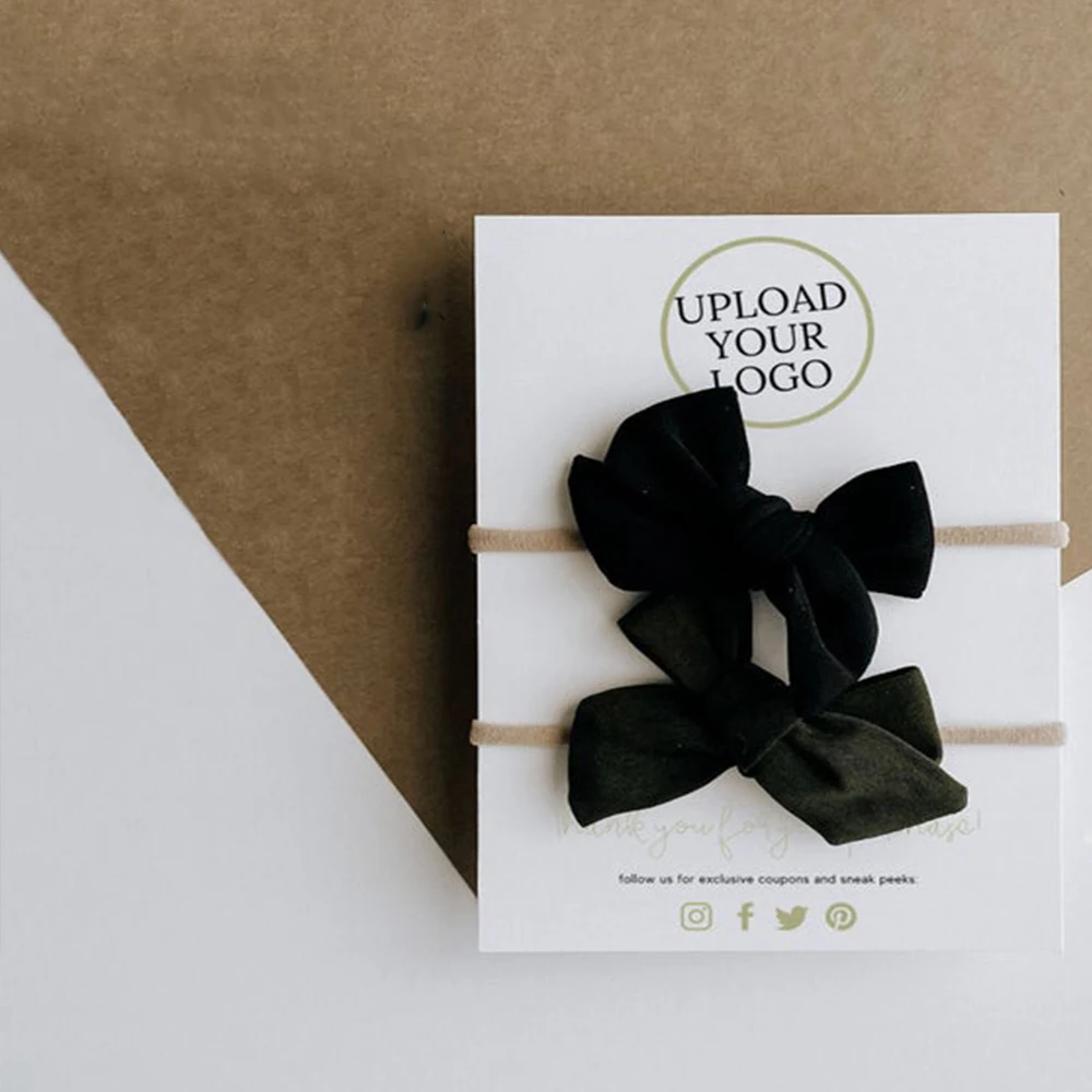 Customize Headband Display Card Add Logo Headband Cards Thank You For Your  Order Cards Business Thank You Package Insert - Cards & Invitations -  AliExpress