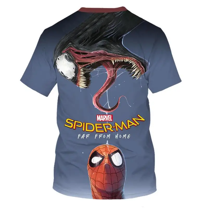 nueva pelcula Человек-паук 3D impresin camiseta nio camisa fresca camiseta ropa para nios corto manga